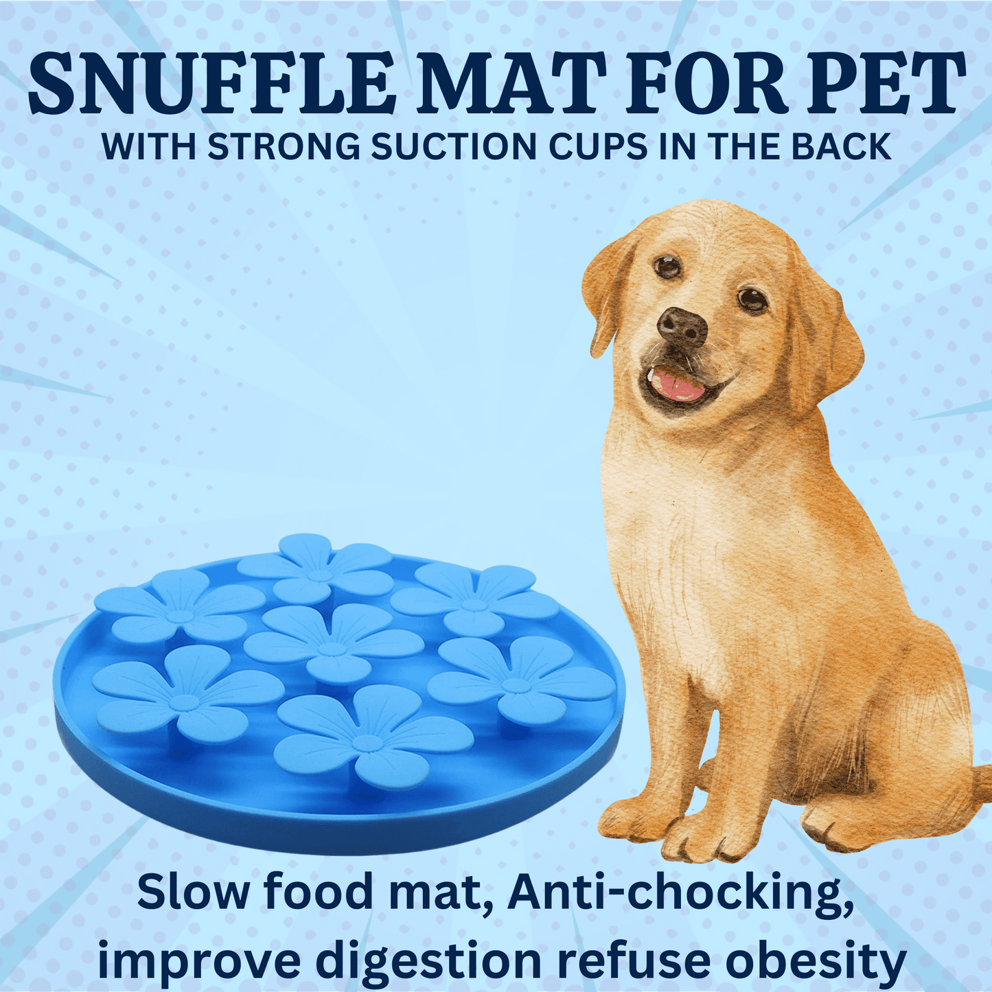 Pet Silicon Flower Food Feeding Mat for Dogs and Cats