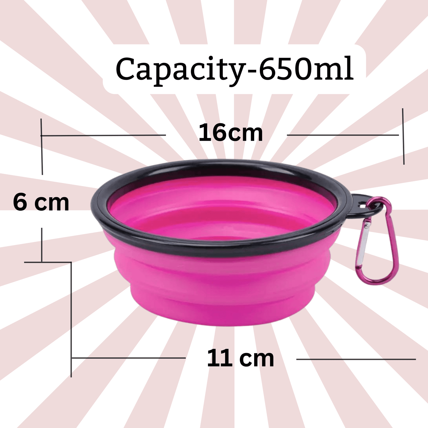 Durable silicone travel bowl