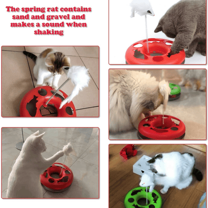 Cat Toy with Spinning Balls & Teaser for Cat & Kitten