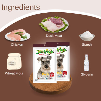 JerHigh Duck Stick Dog Treat with Real Chicken Meat - 70gm, Pack of 2