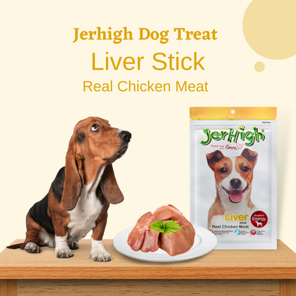 JerHigh Liver Stick Dog Treat with Real Chicken Meat - 70gm, Pack of 3