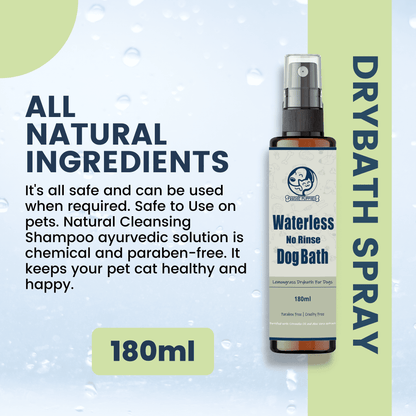 Lemongrass Waterless Drybath Spray for Dogs - 180ml