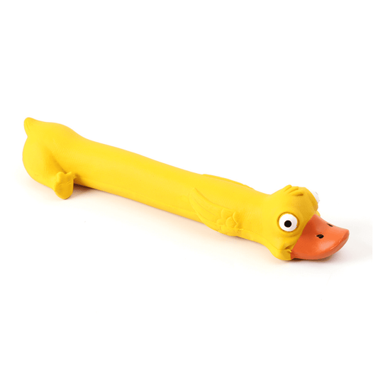 Latex Rubber Squeaky Dog Chew Toy - Yellow Duck