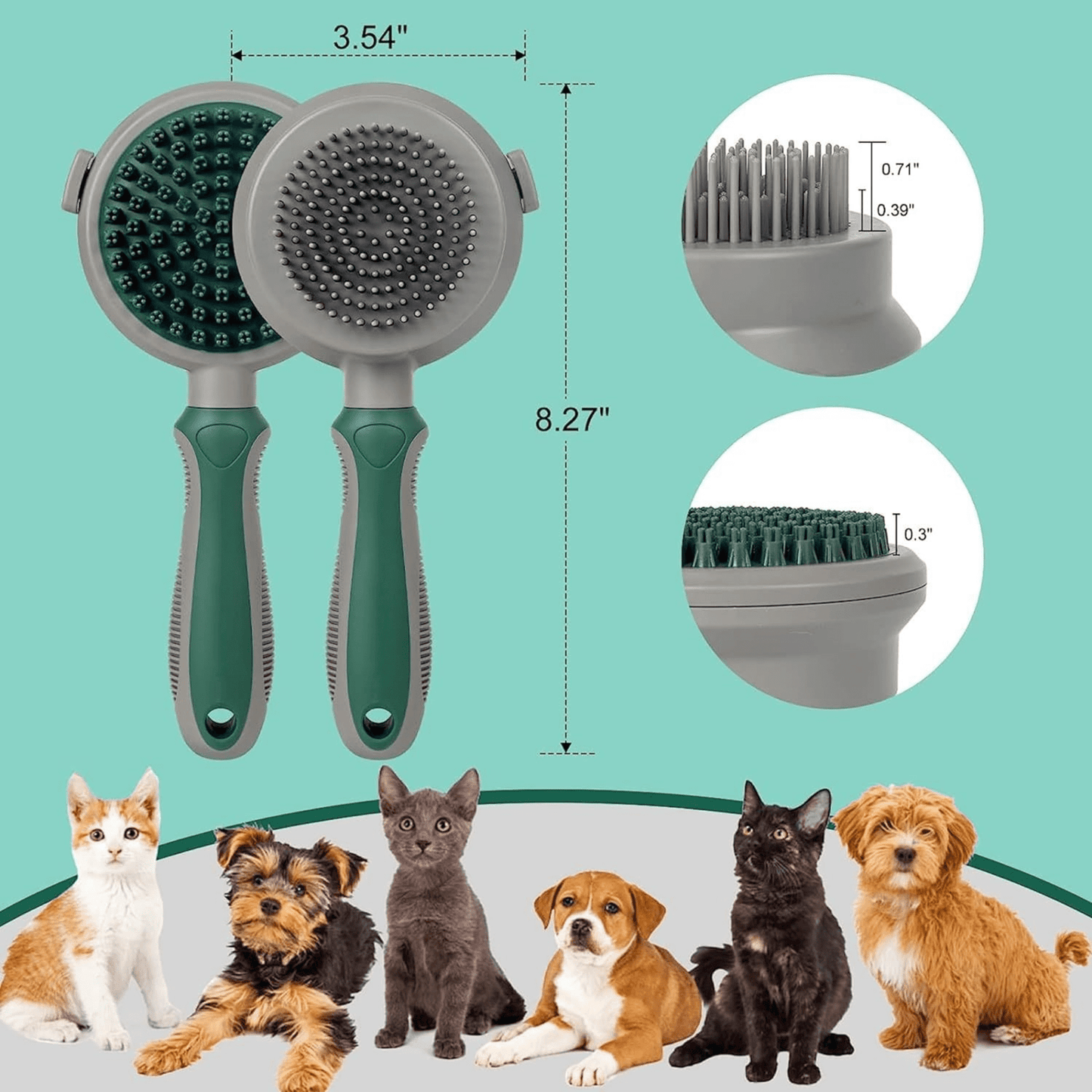 Self Cleaning Grooming Magic Duo Slicker for Dogs & Cats