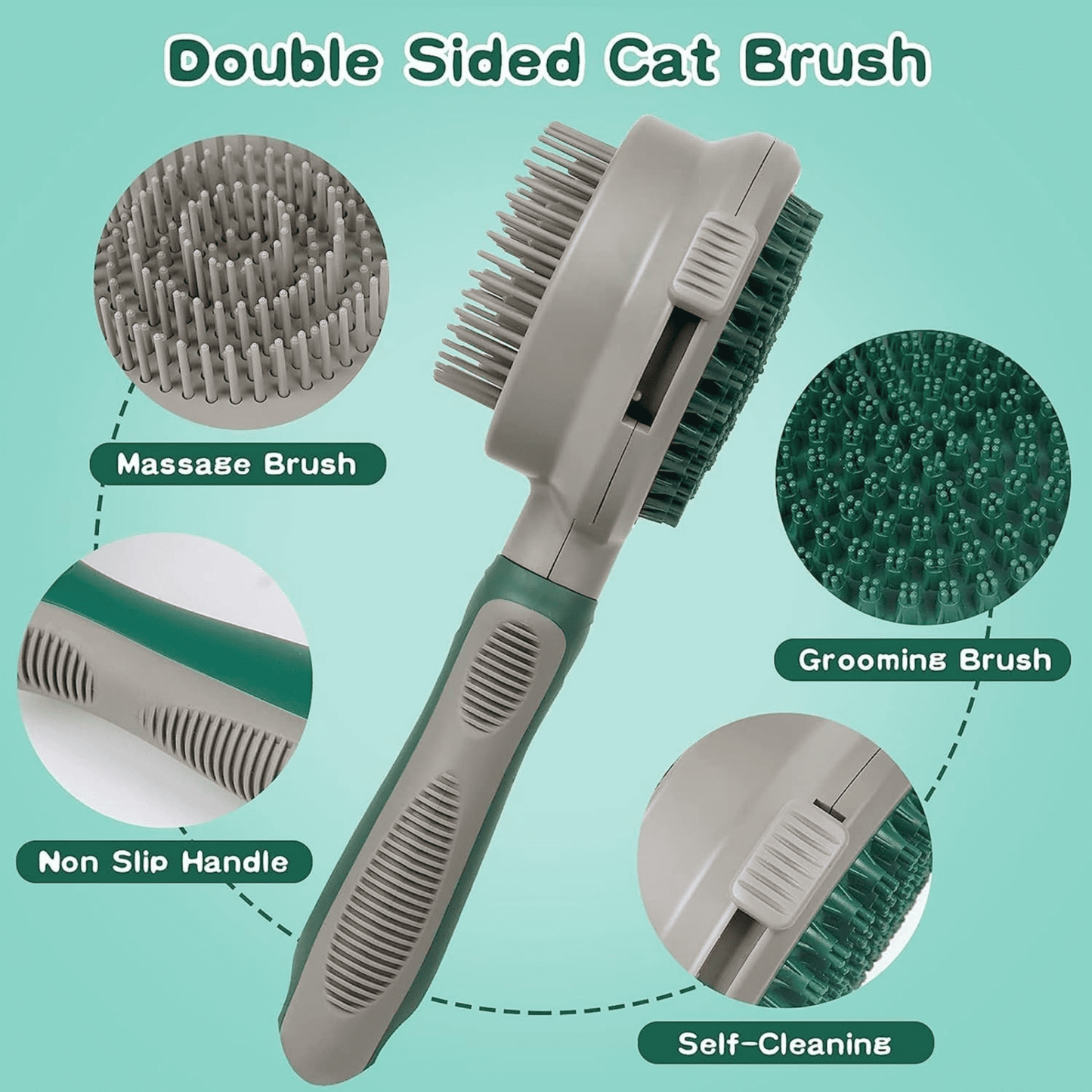 Self Cleaning Grooming Magic Duo Slicker for Dogs & Cats