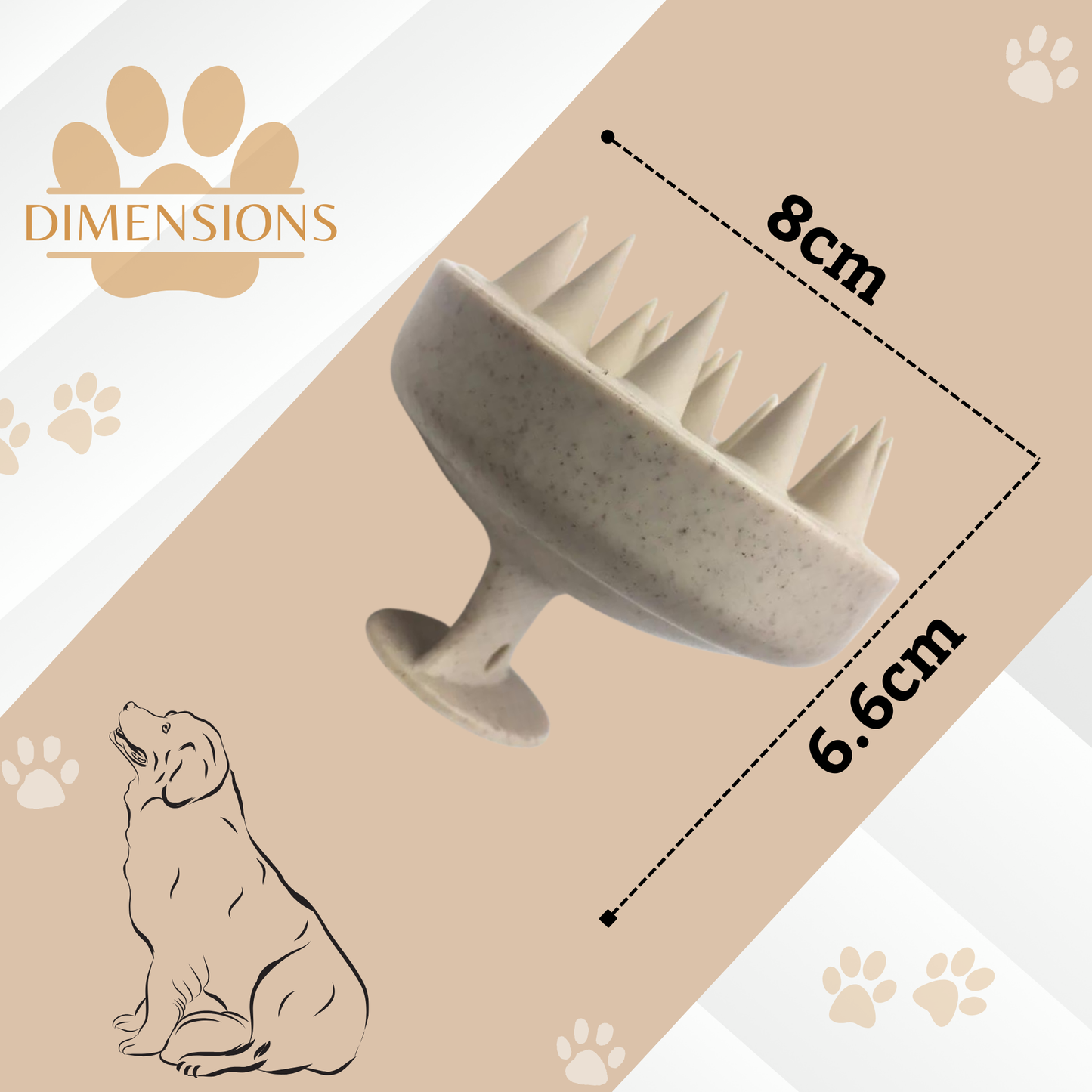 2in1 Bathing & Massaging Silicone Brush for Dogs & Cats