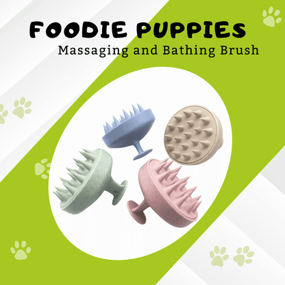 2in1 Bathing & Massaging Silicone Brush for Dogs & Cats