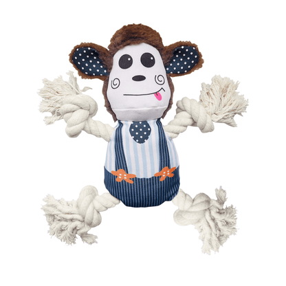 Crinkle Paper Squeaky Monkey Plush Toy for Dogs