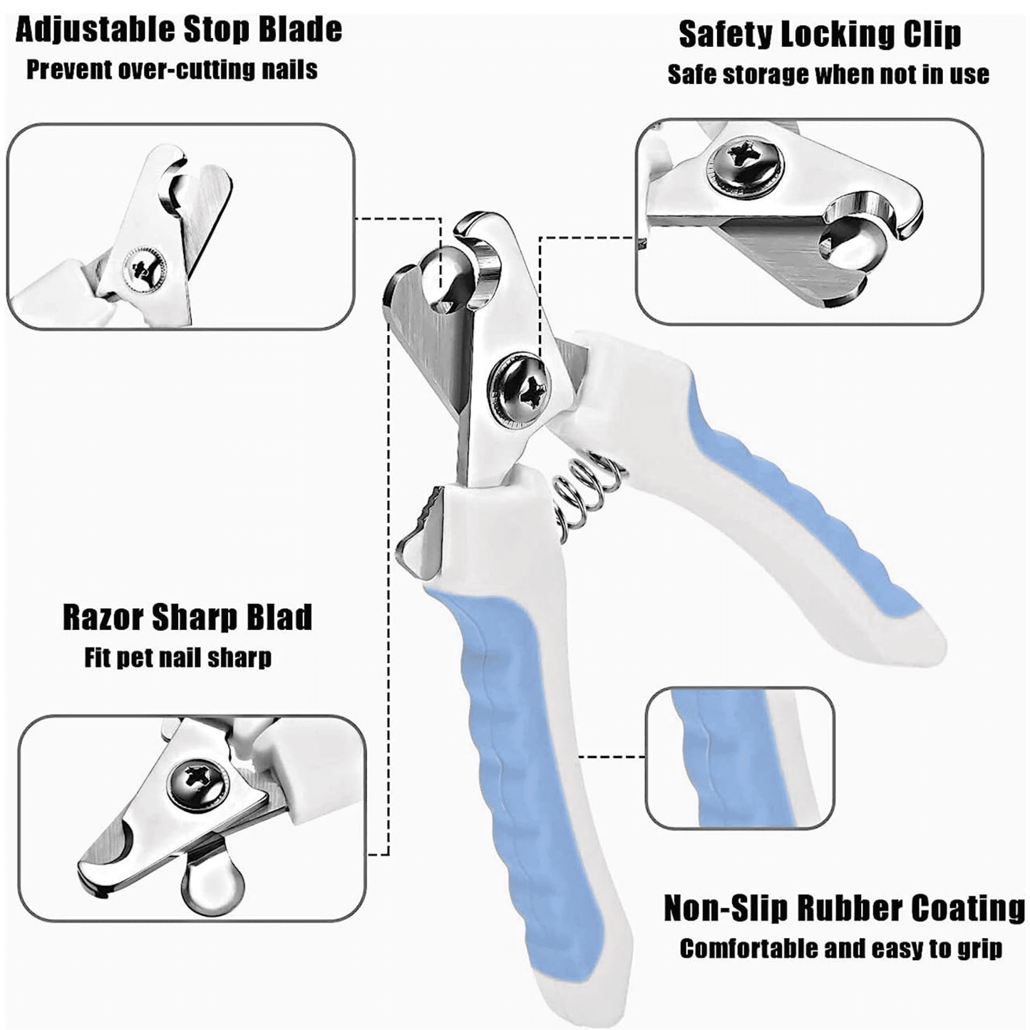 Nail Clipper with Filer for Medium to Large Dogs & Pets