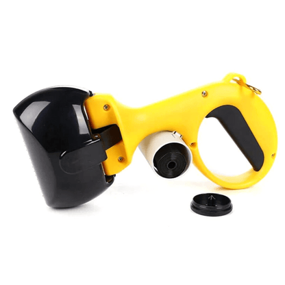 Dog poop scooper with bag holder