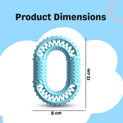 Rubber Dental Puppy Teething Chew Ring O-Ring Shape Toy - Orbit Ring Toy