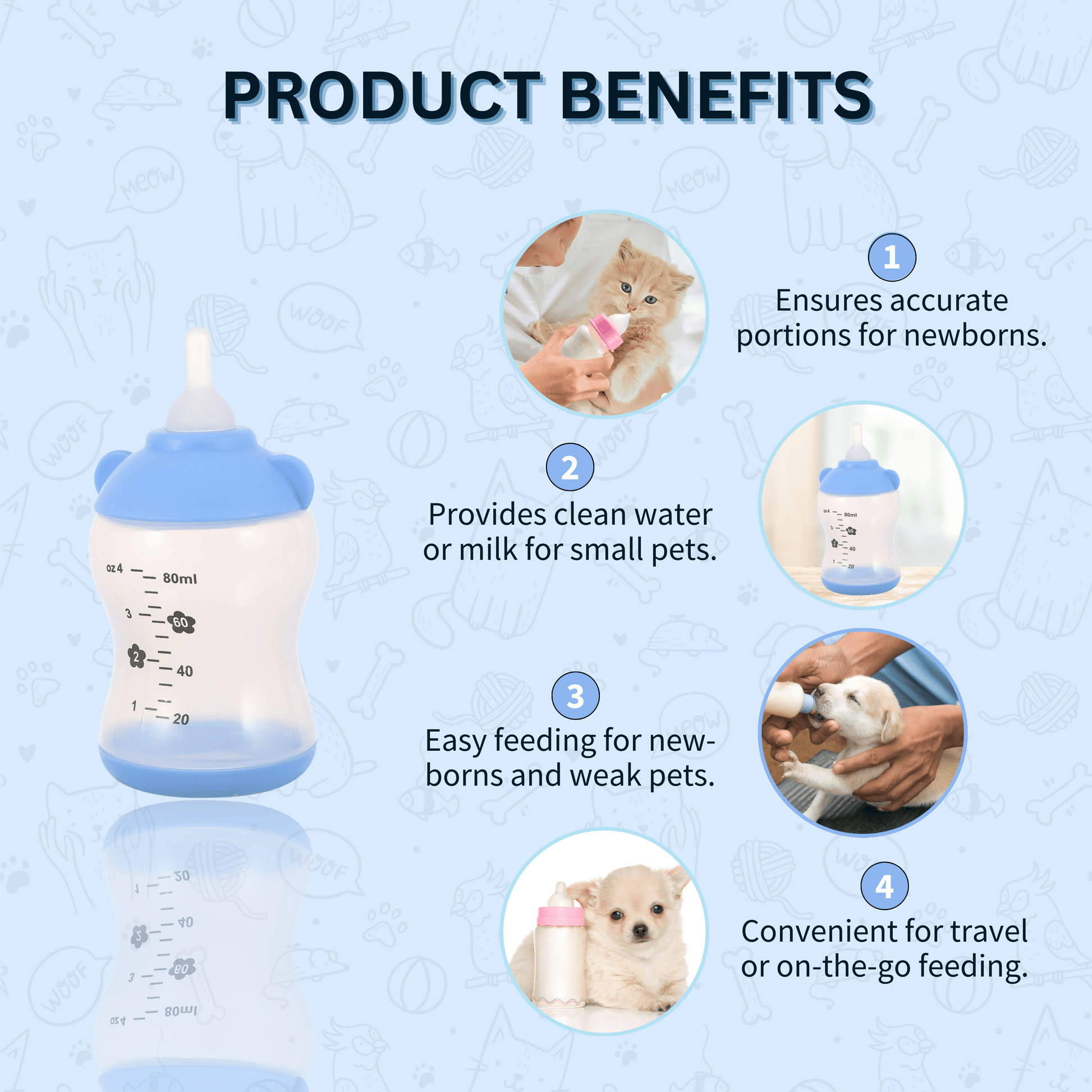 Feeding Bottle Kit for Cats