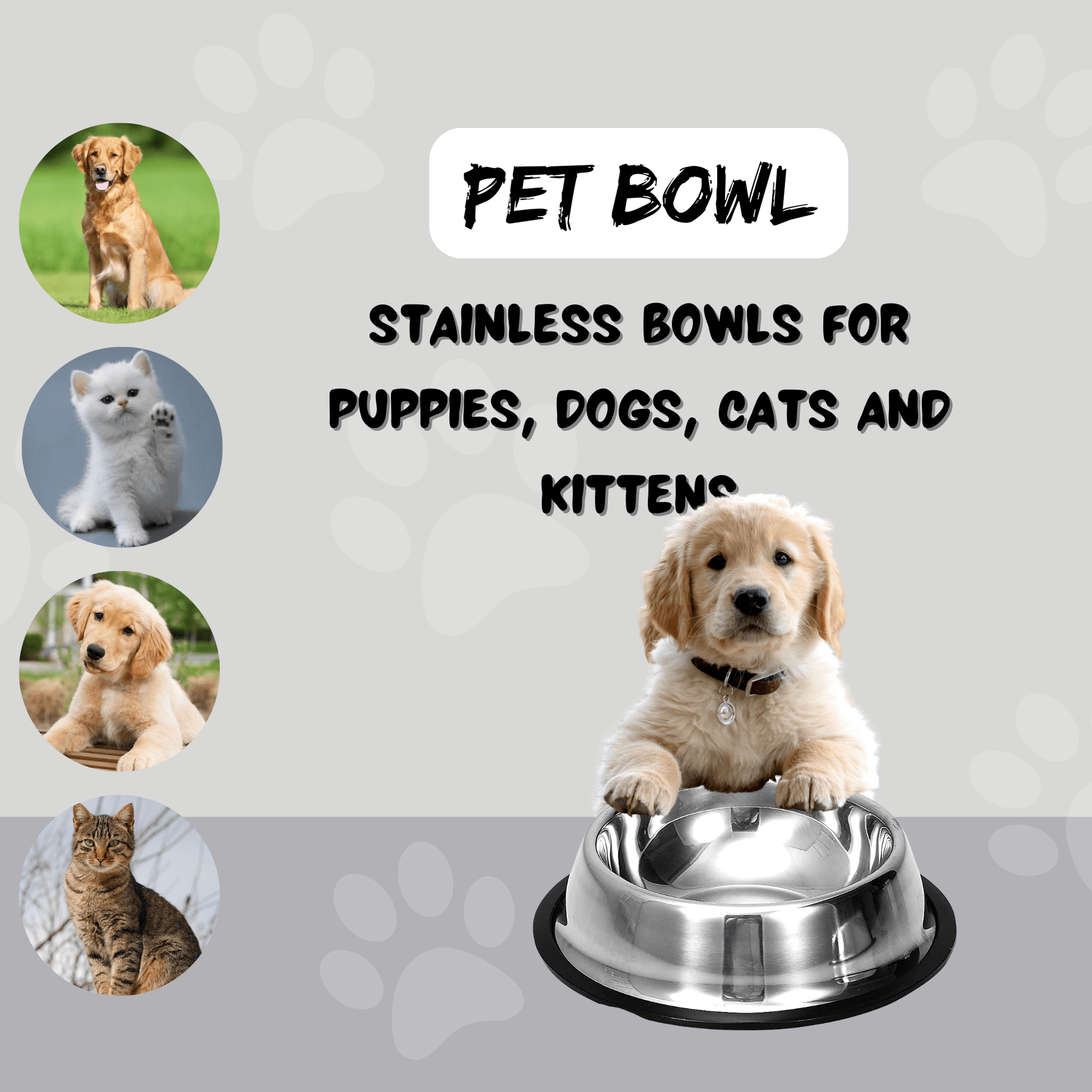 Plain design pet bowl