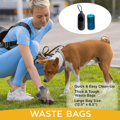 Poop Bag with Holder for Dogs & Cats - 9 Roll, 135 Bags