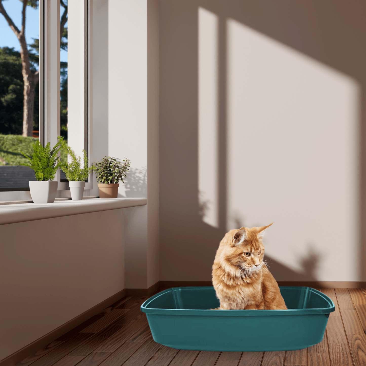 Small cat litter pan