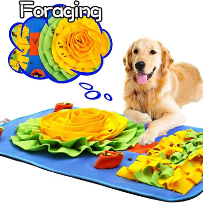 Large Rainbow Snuffle Mat | Dog Puzzle Toy Foraging Mat