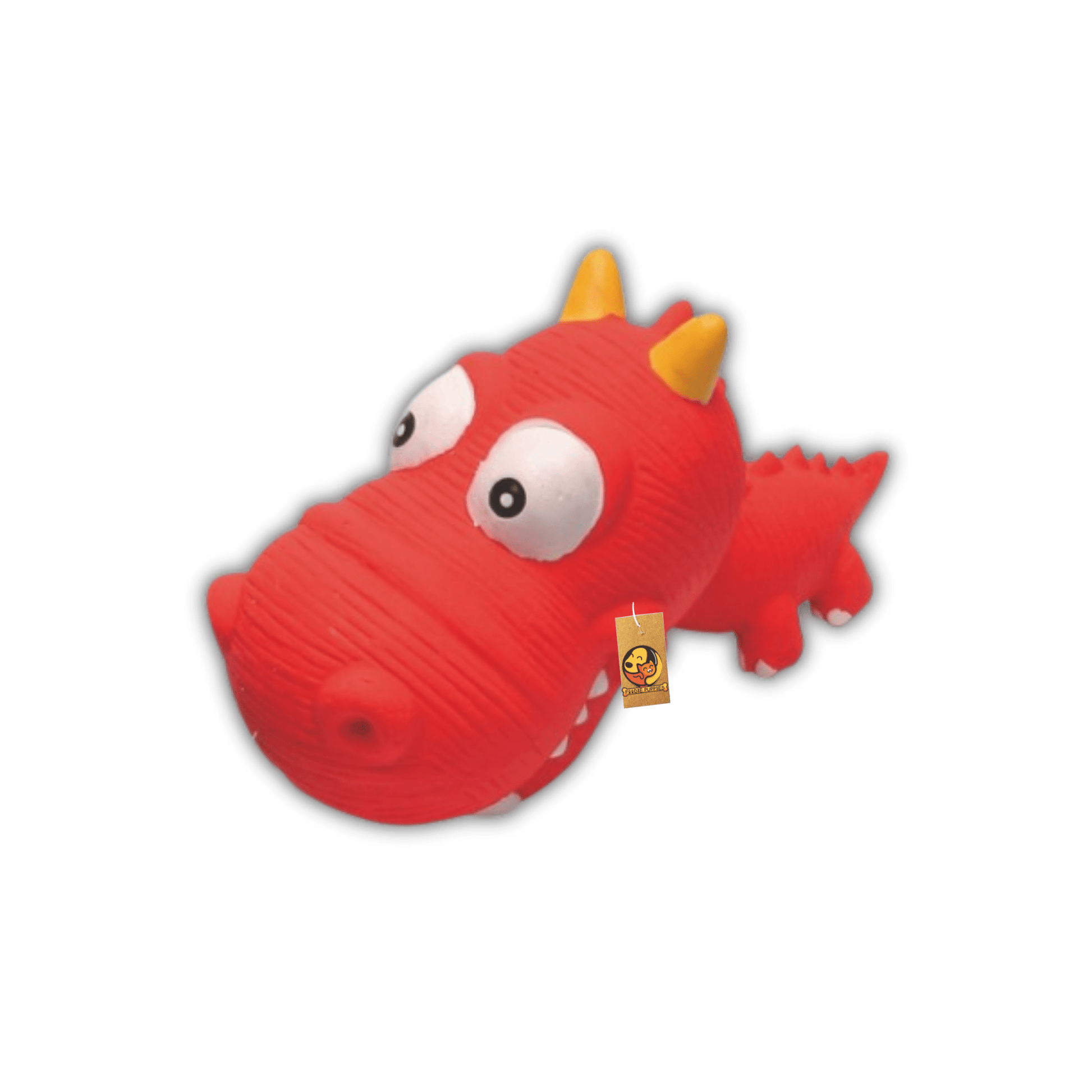 Red dino dog toy