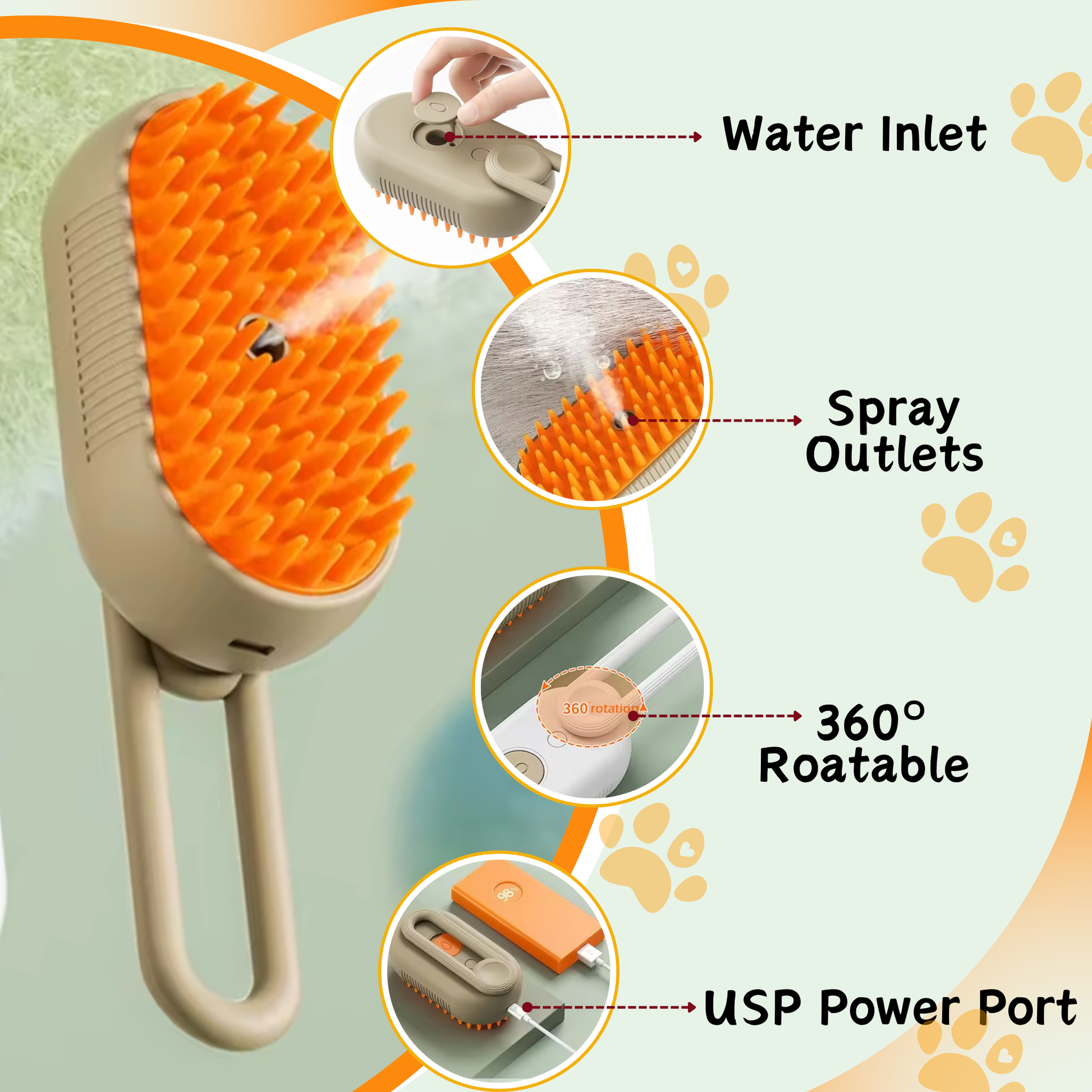 pet spray brush