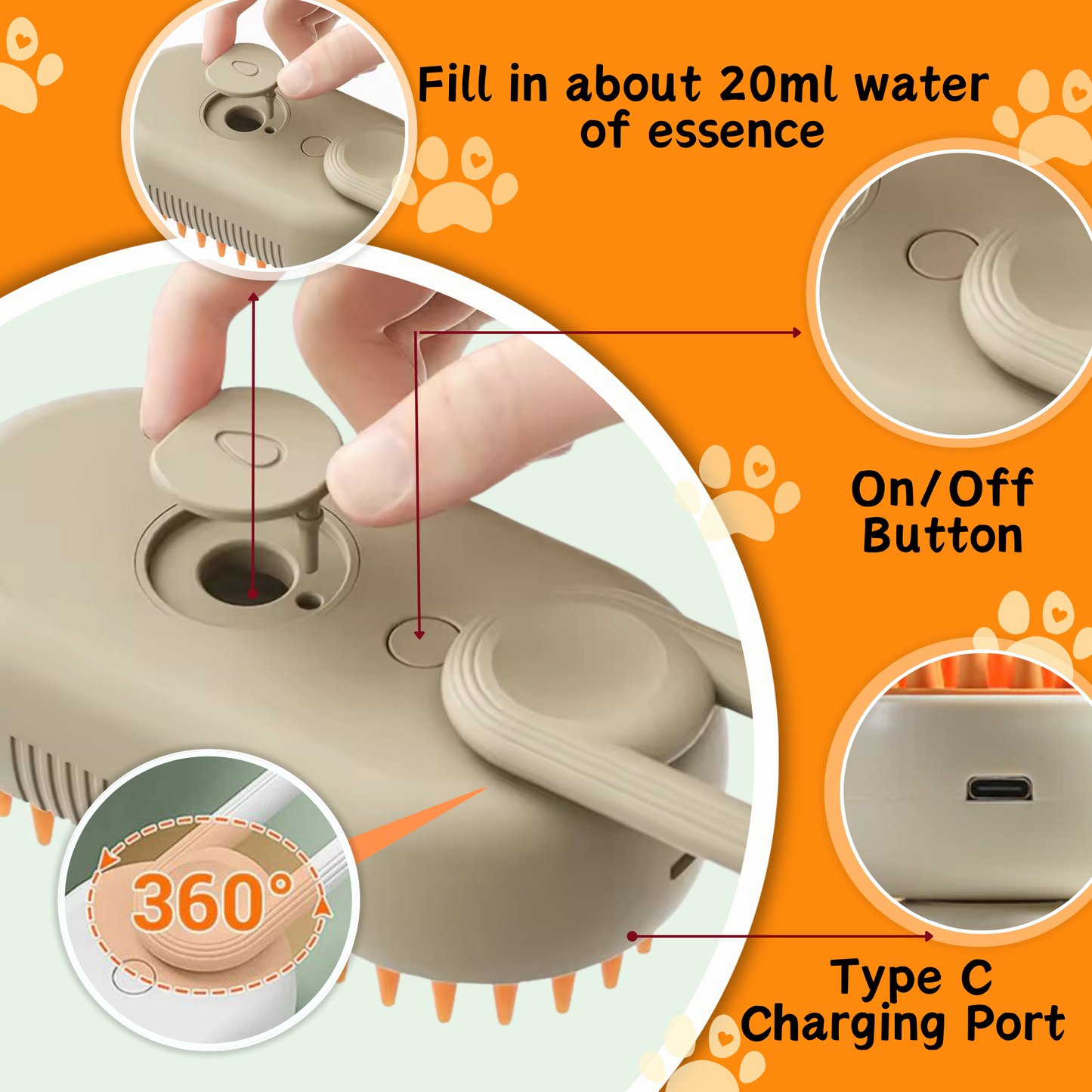 electric hair removal pet brush