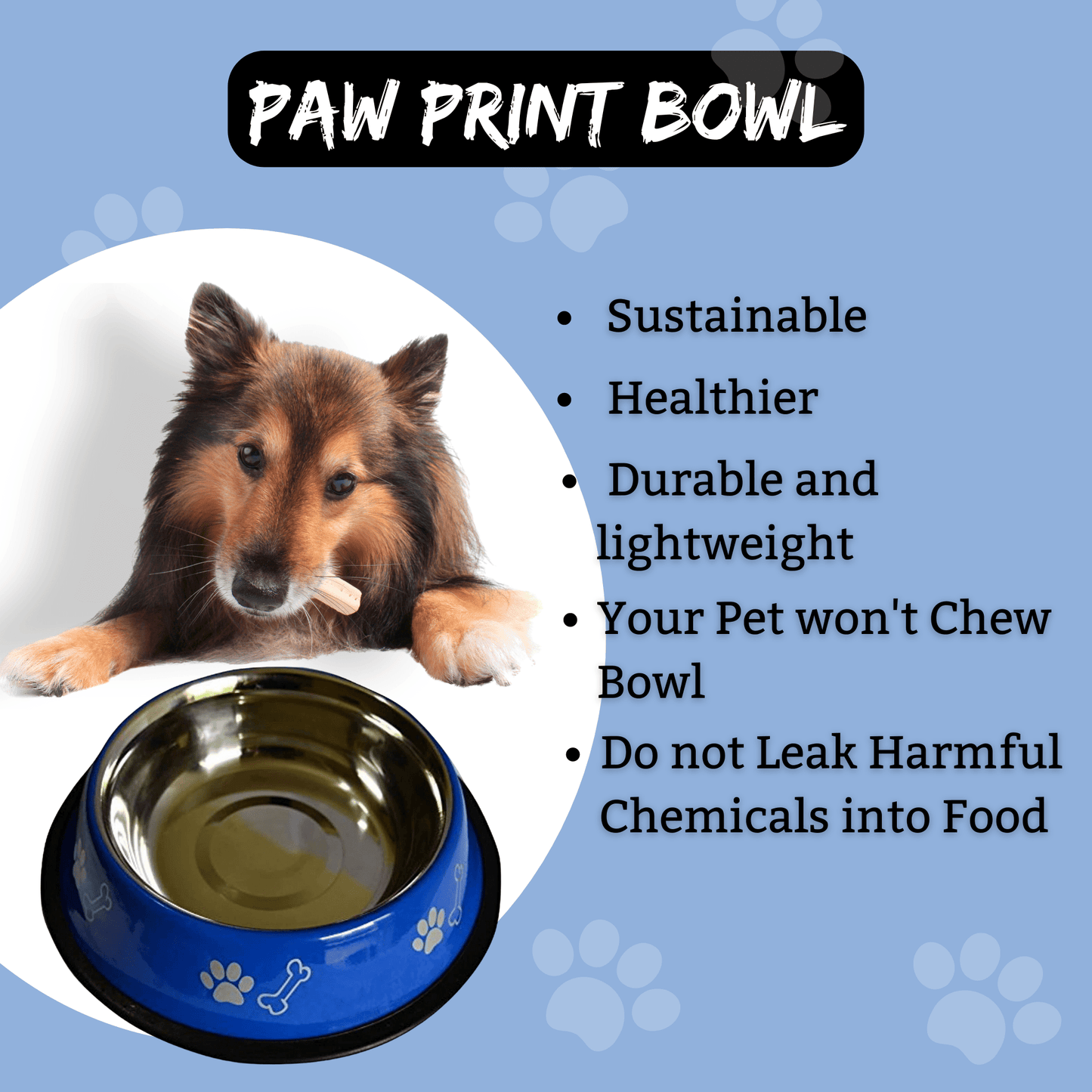 Durable steel cat bowl