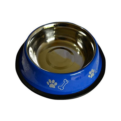 Steel dog bowl