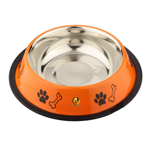 Steel dog bowl