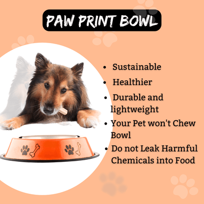 Durable steel cat bowl