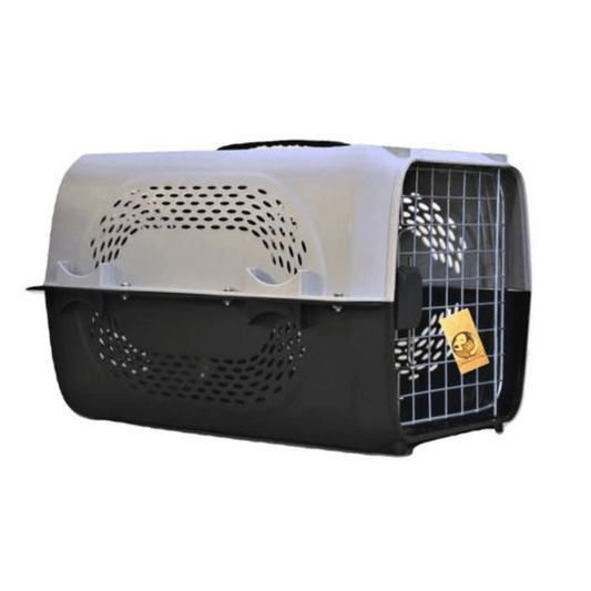 Portable Pet Travel Cage & Kennel House (Neon Grey)