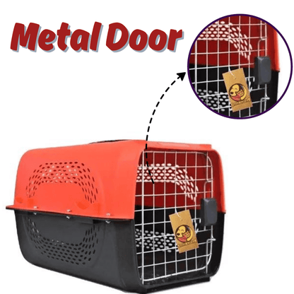 Portable Pet Travel Cage & Kennel House (Red)