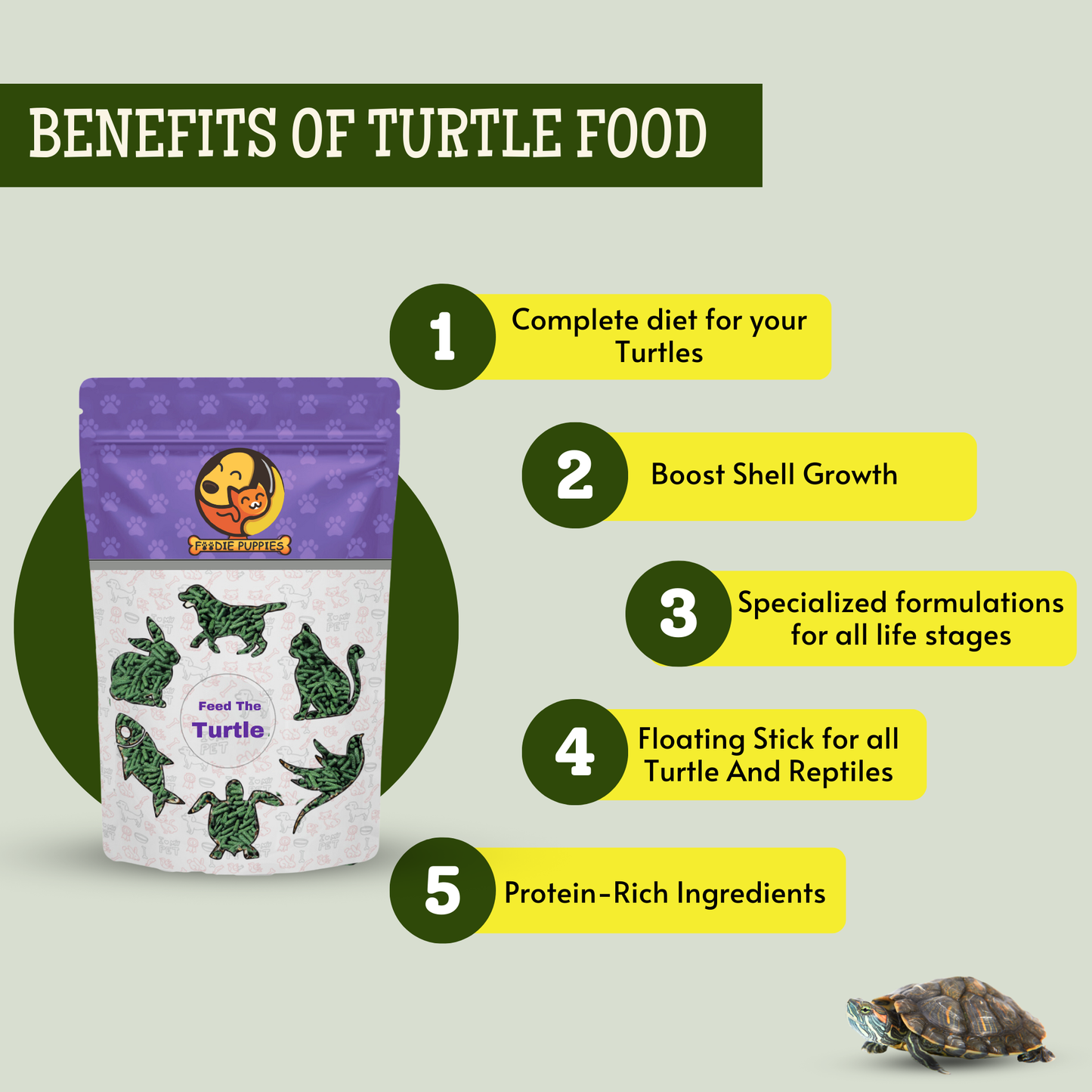 2Kg Turtle Food Pellets, Nutritional & Optimal Growth