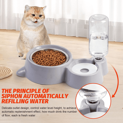 Two-in-one pet feeder