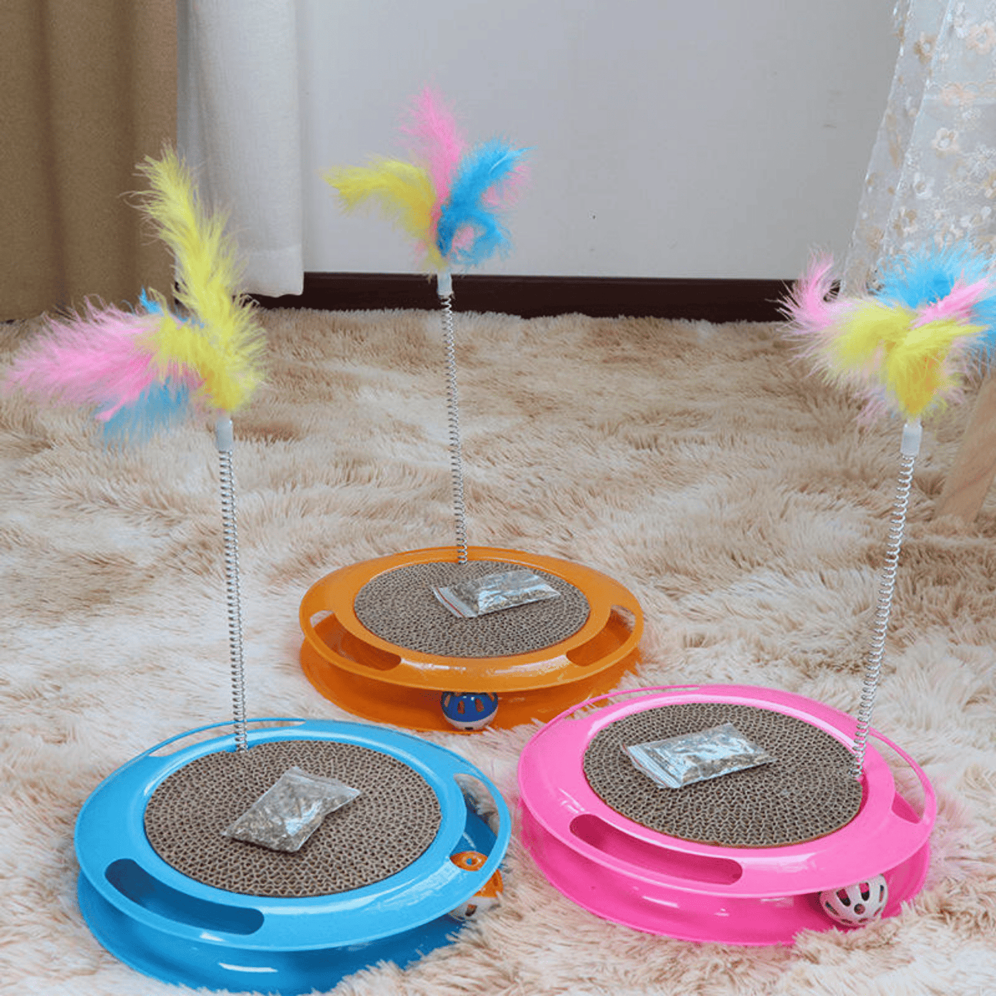 Interactive Whirl N Scratch Toy for Cats & Kittens