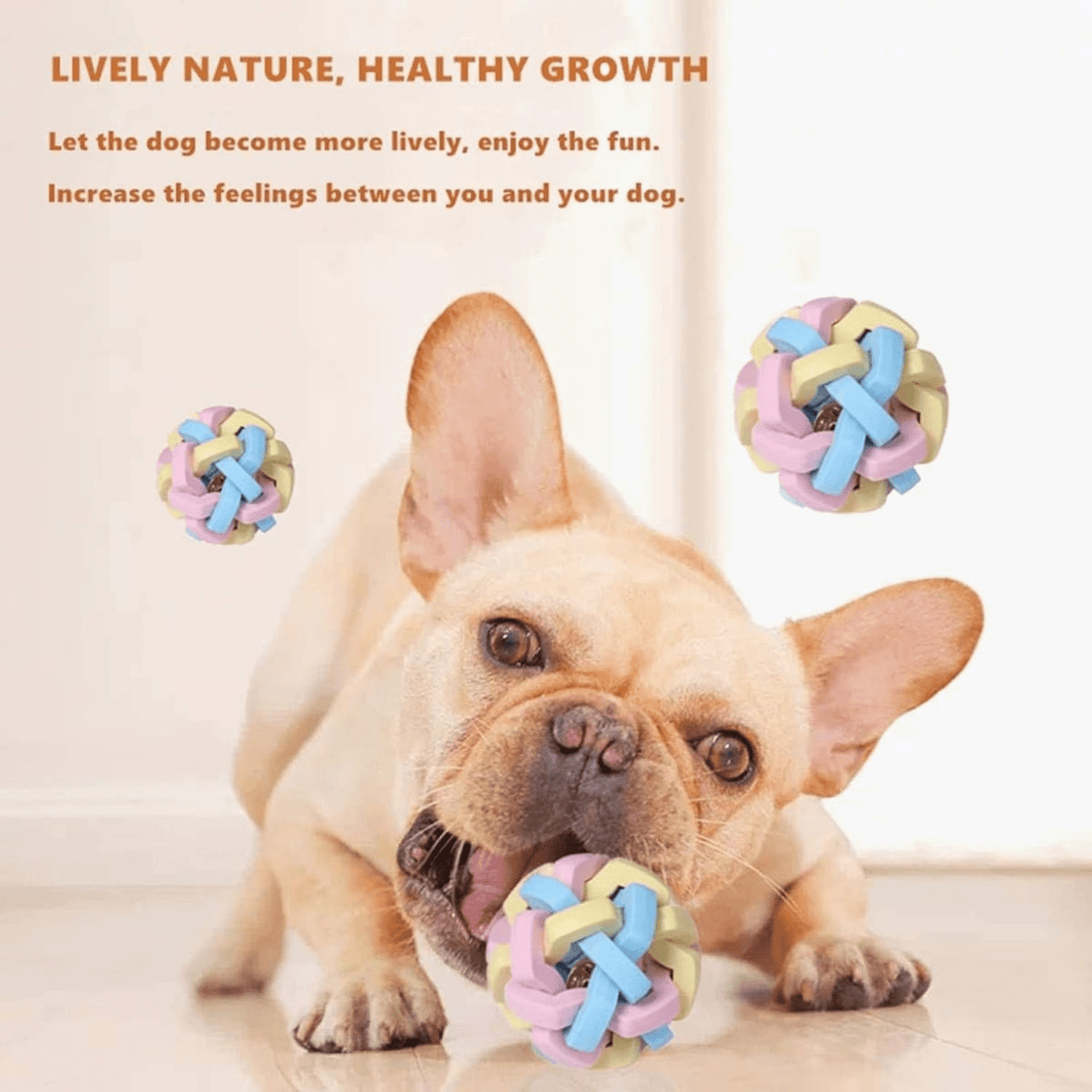 Dog Chew Ball Toy for Small to Medium Dogs, Wicker Ball