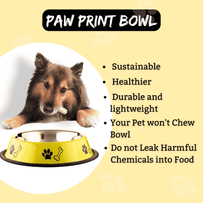 Steel water bowl for pets