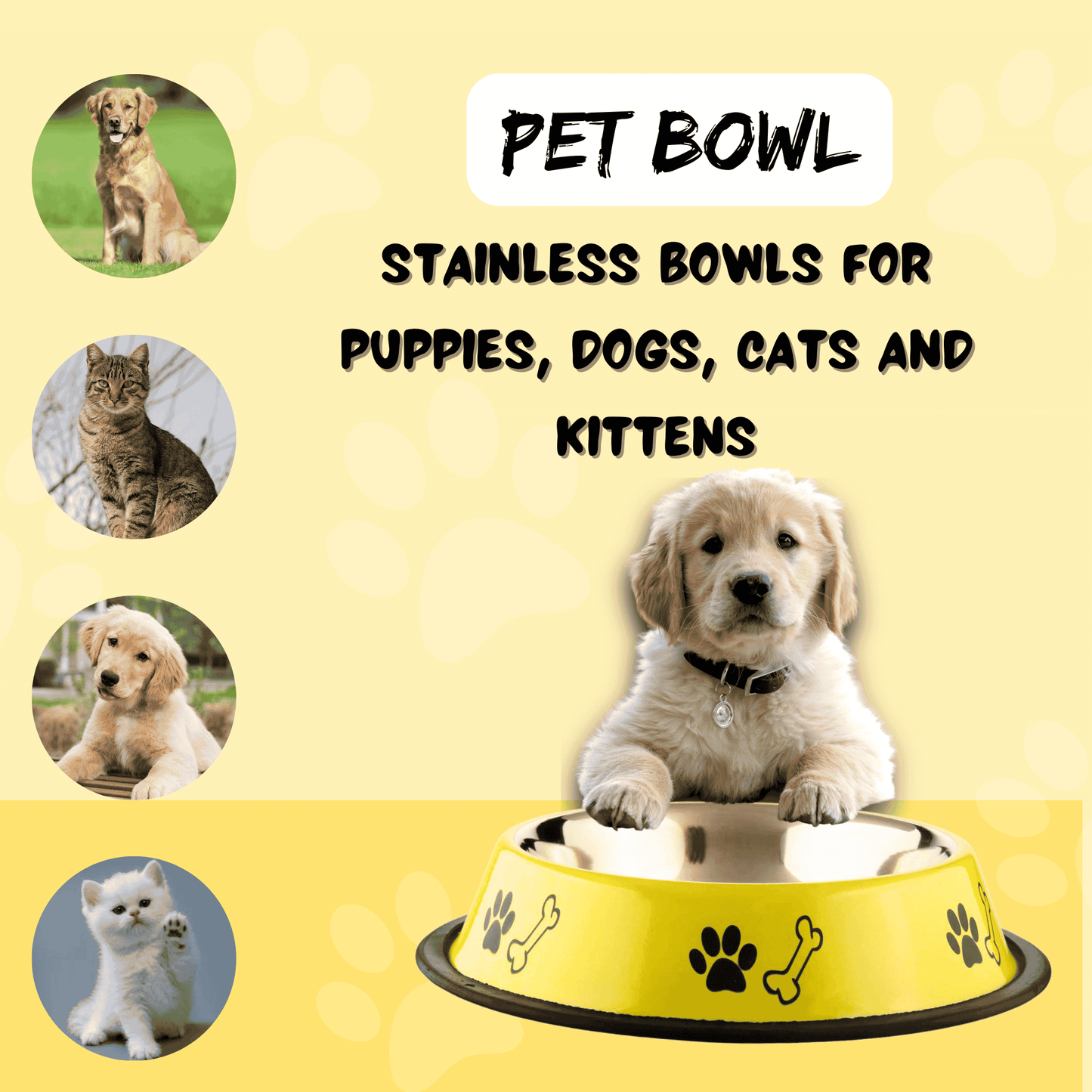 Durable steel cat bowl