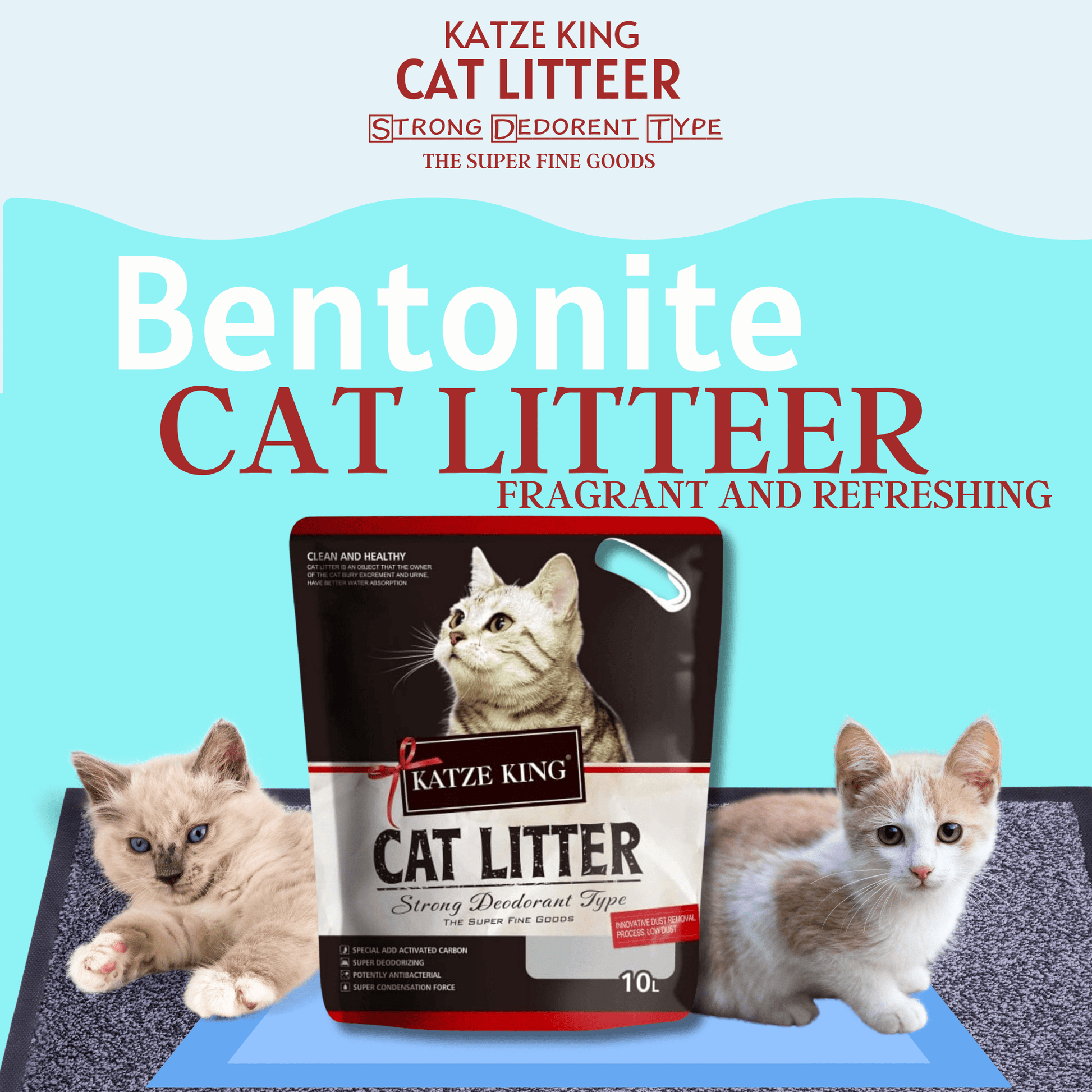 Clumping cat litter