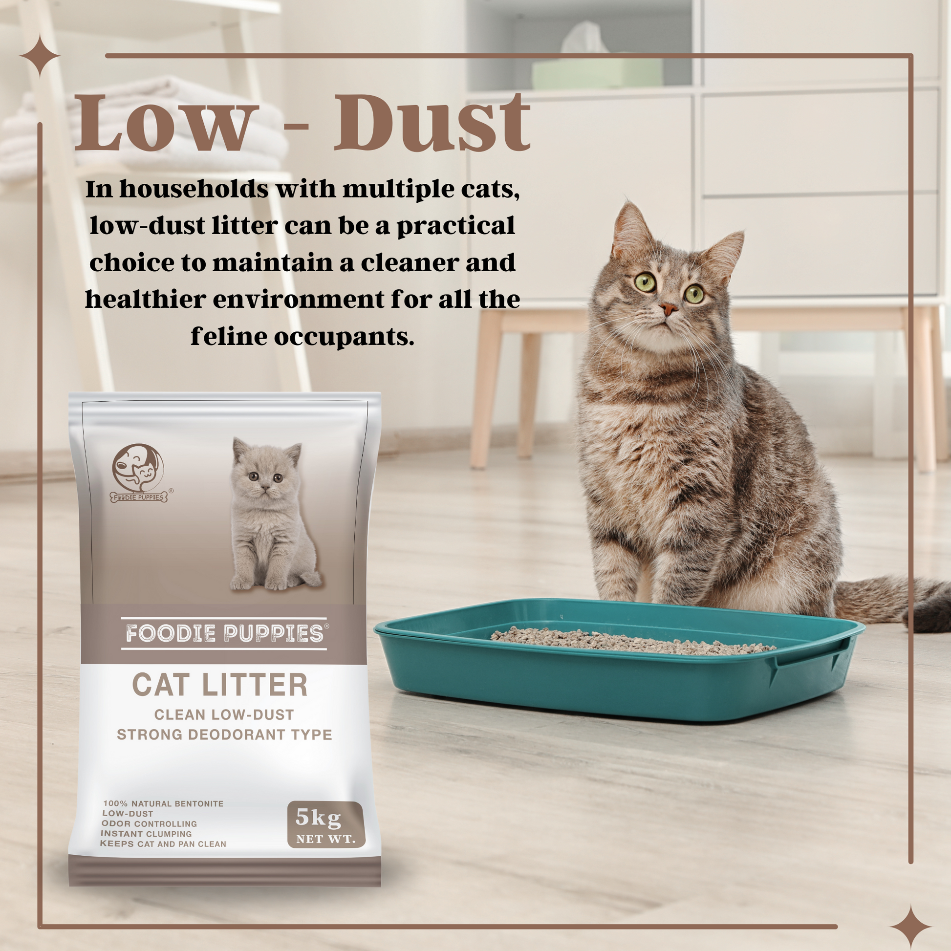 Dust-free cat litter