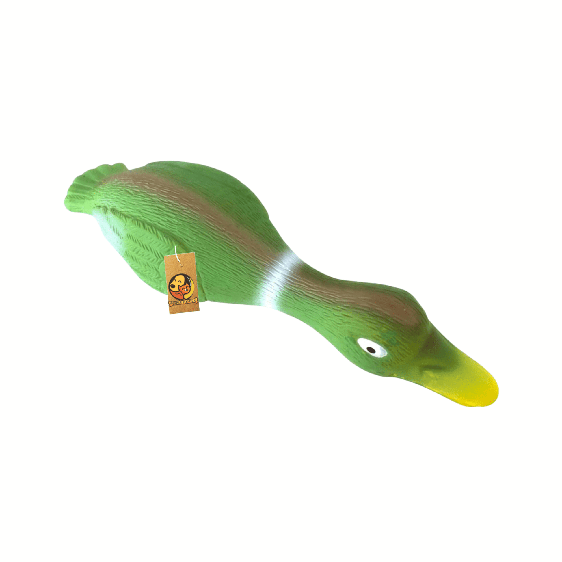 Dog Latex Green Mallard Duck Squeaky Chew Toy for Small Dogs and Puppi Foodie Puppies