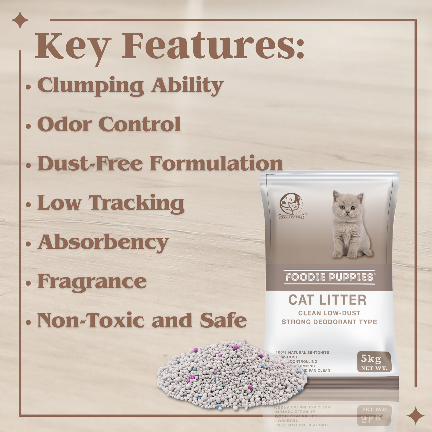 Clumping cat litter